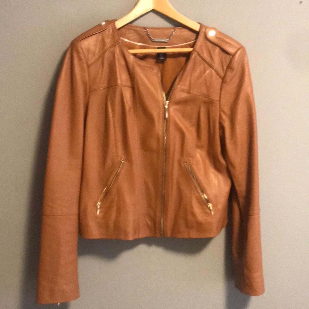 White House black market leather jacket